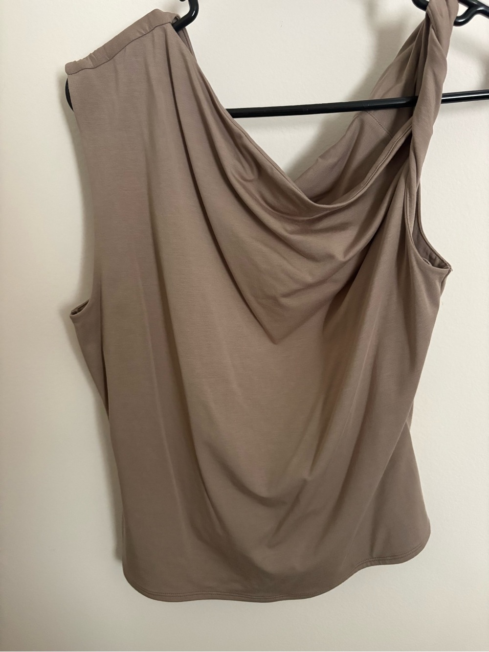 Abercrombie & Fitch Taupe Draped One-Shoulder Camisole